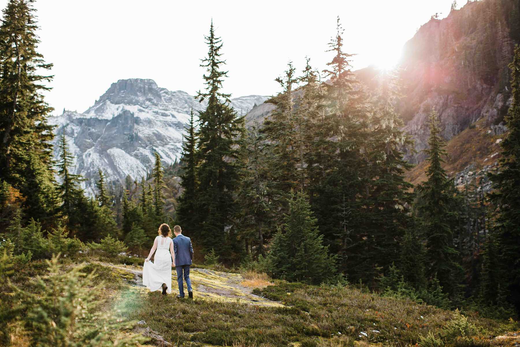 Heather Meados in North Cascades, Mt. Baker, Elopement Photography