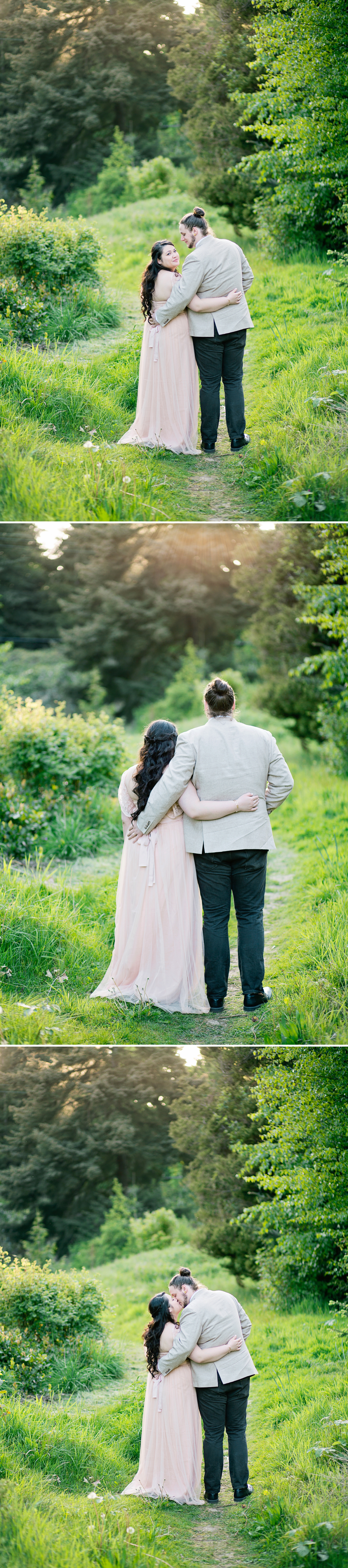 22-Bride-Groom-Portraits-Married-Discovery-Park-Woodland-Sunset-Elopement-Seattle-Photographer-Wedding-Photography-by-Betty-Elaine-Blush-BHLDN-Wedding-Gown-Dress