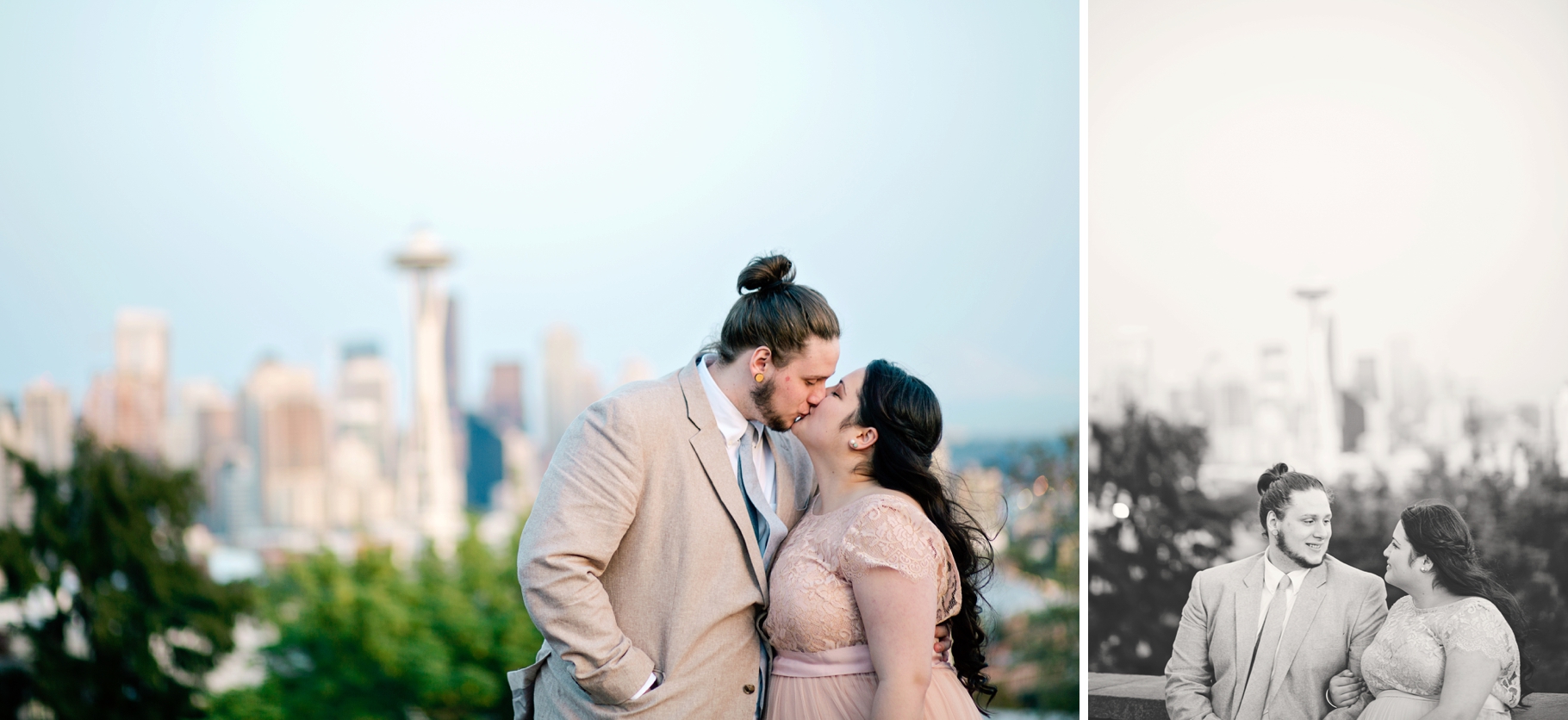 32-Bride-Groom-Elopement-Kerry-Park-Picturesque-Cityscape-Space-Needle-Seattle-Photographer-Wedding-Photography-by-Betty-Elaine-Blush-BHLDN-Wedding-Gown-Dress
