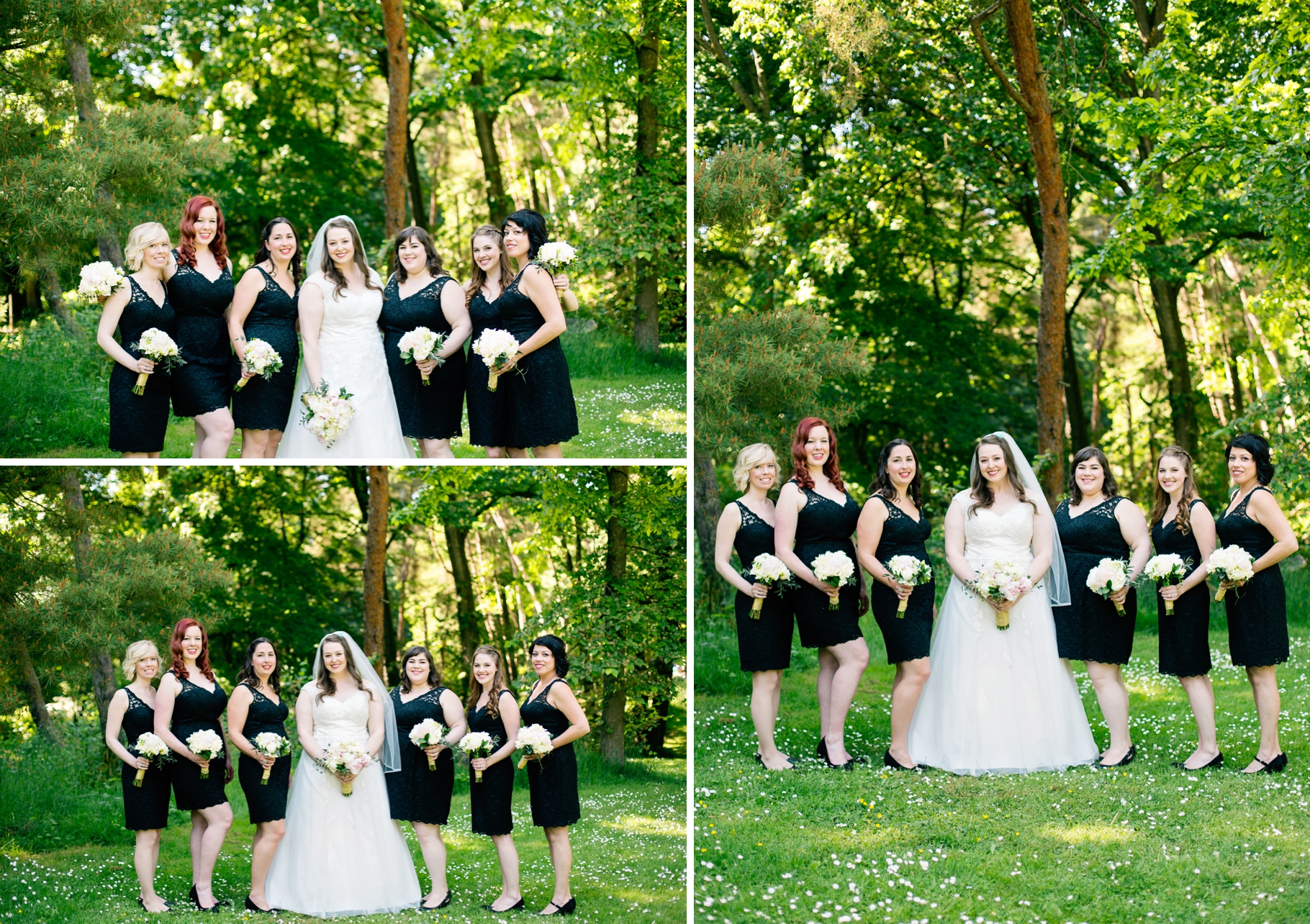 23-Bridal-Party-Portraits-Bridesmaids-Black-Dresses-Woodland-Park-Seattle-Wedding-Photographer-Photography-by-Betty-Elaine