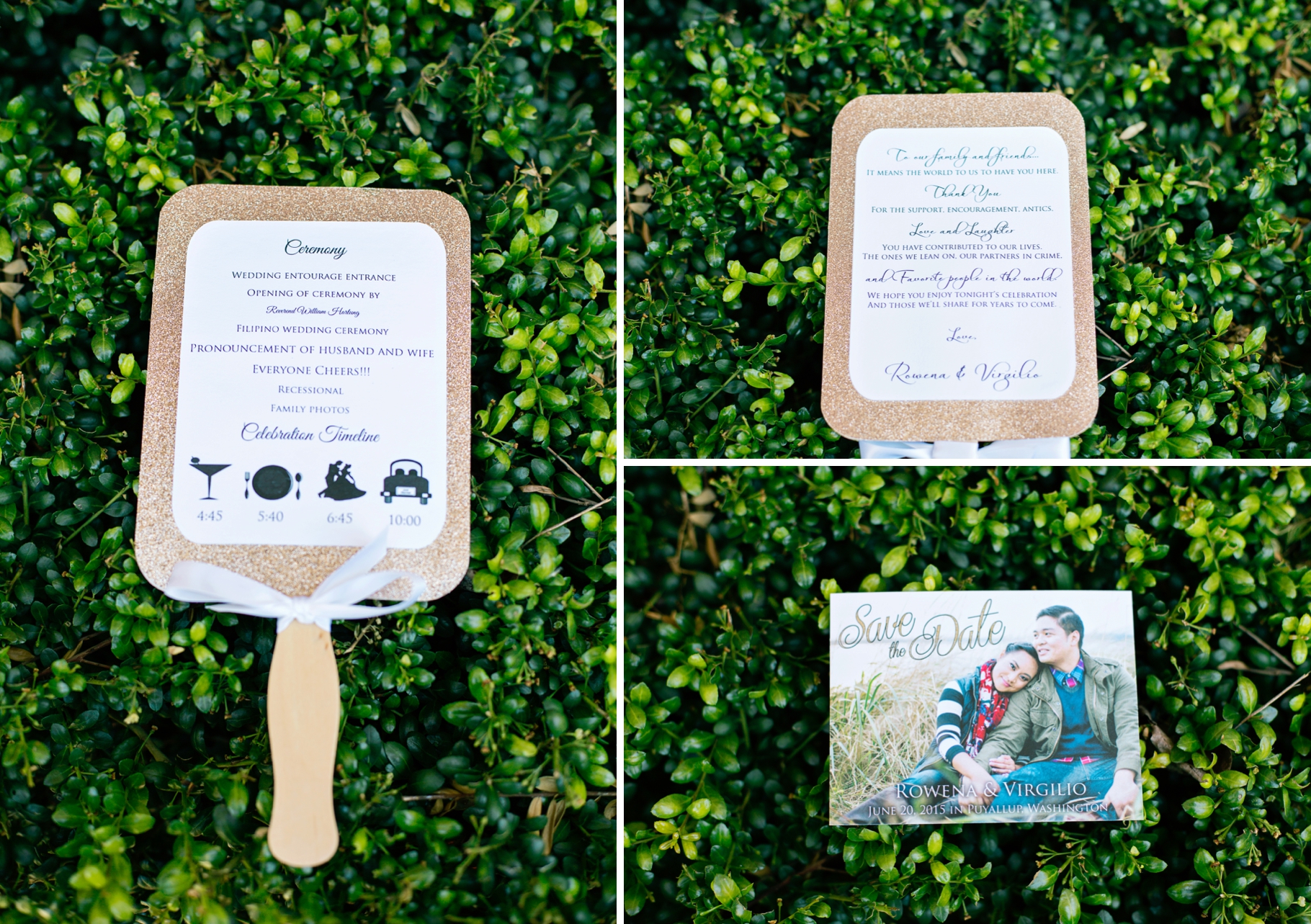 2-Ceremony-Program-Save-the-Date-Photographer-Rock-Creek-Gardens-Seattle-Wedding-Photography-by-Betty-Elaine