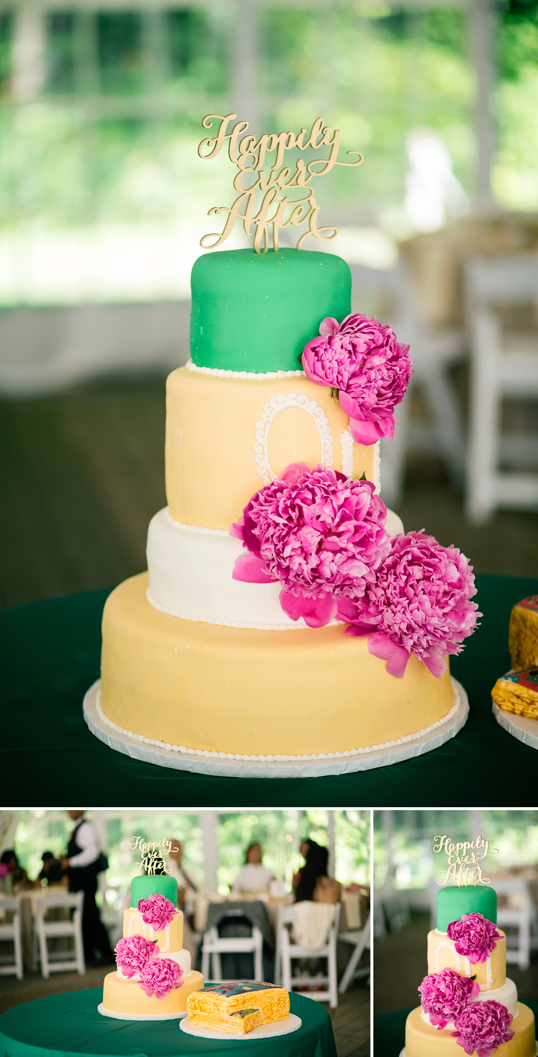 33-Cake-Gold-Green-Pink-Peonies-Reception-Rock-Creek-Gardens-Seattle-Wedding-Photography-by-Betty-Elaine