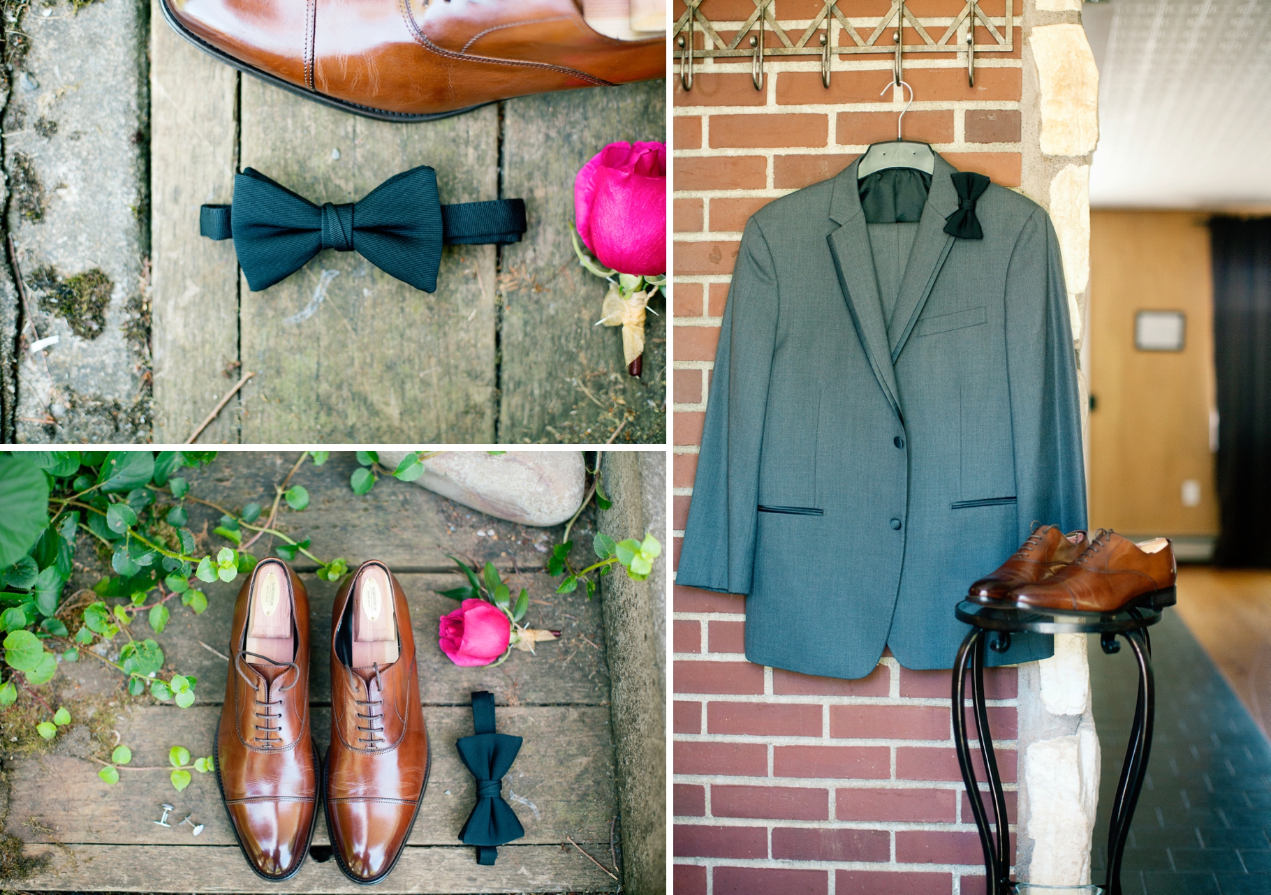 5-Grooms-Suit-Gray-Details-Classic-Bow-Tie-Rock-Creek-Gardens-Seattle-Wedding-Photography-by-Betty-Elaine