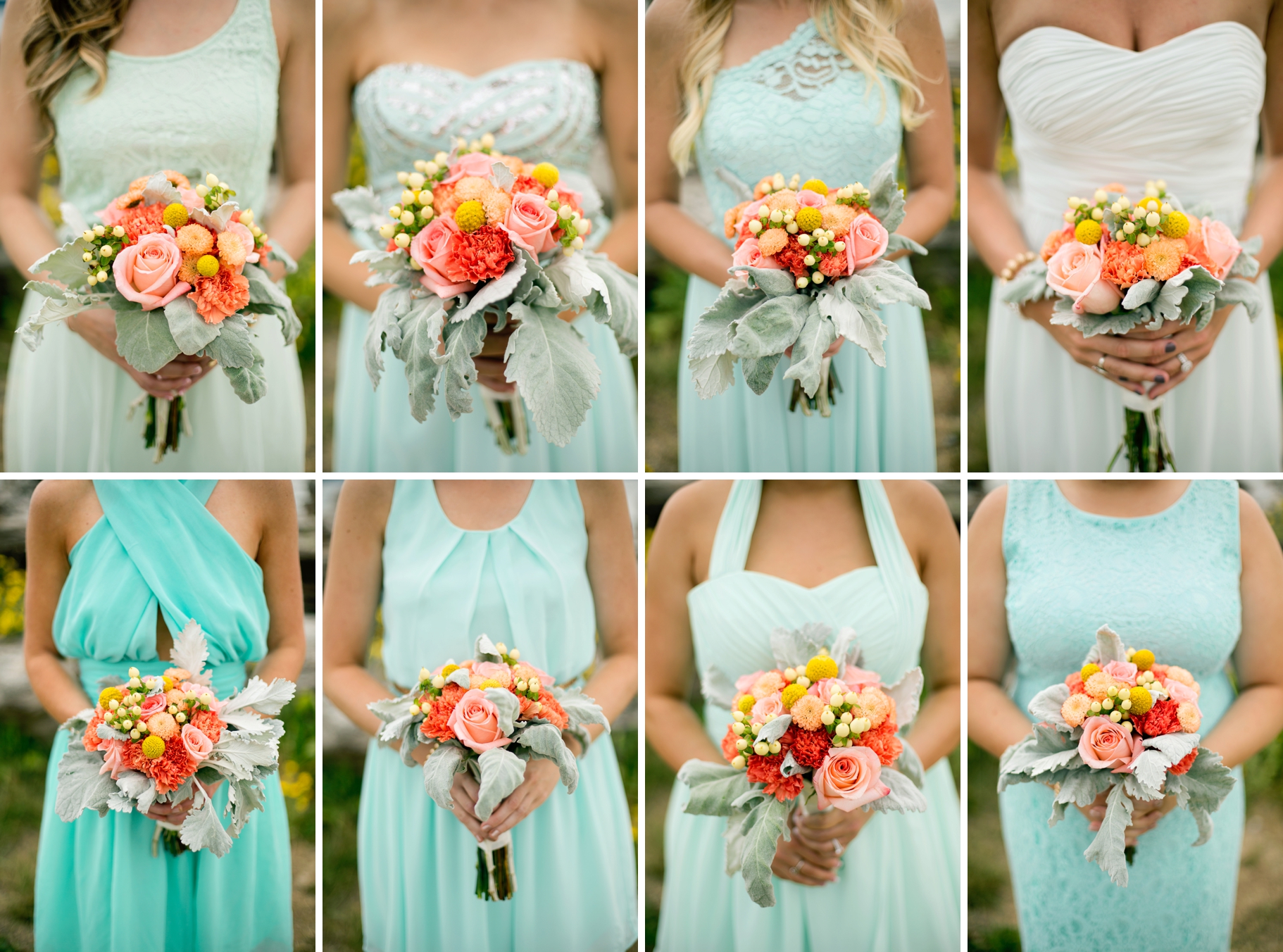 20-Aqua-Blue-Individual-Dresses-Bridesmaid-Bouquets-Colorful-Dusty-Miller-Love-Blooms-Events-Florist-Waterfront-Pudget-Sound-Driftwood-Normandy-Cove-Beach-Wedding-Photographer-Bride-Groom-Seattle-Wedding-Photography-Northwest
