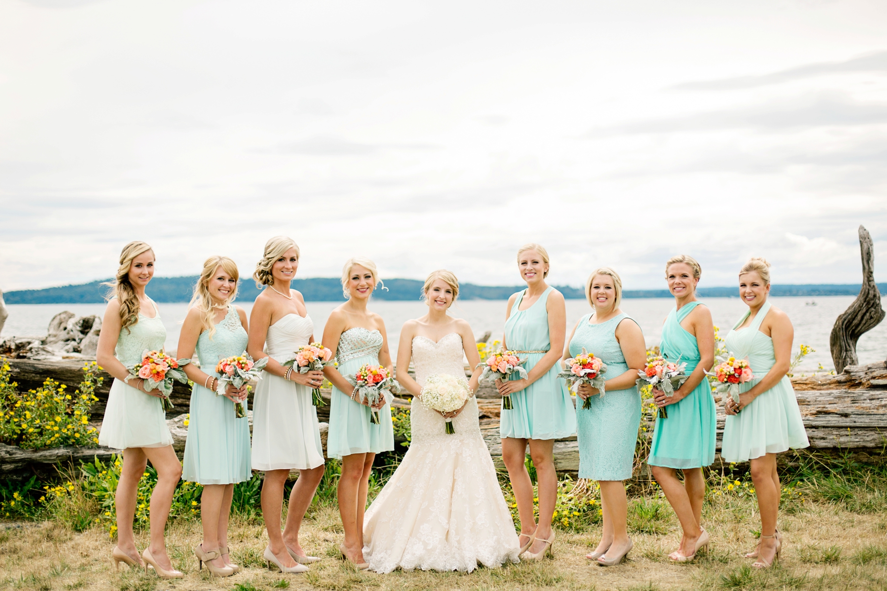 21-Bridesmaid-Bride-Portraits-Bouquets-Colorful-Dusty-Miller-Love-Blooms-Events-Florist-Waterfront-Pudget-Sound-Driftwood-Normandy-Cove-Beach-Wedding-Photographer-Bride-Groom-Seattle-Wedding-Photography-Northwest