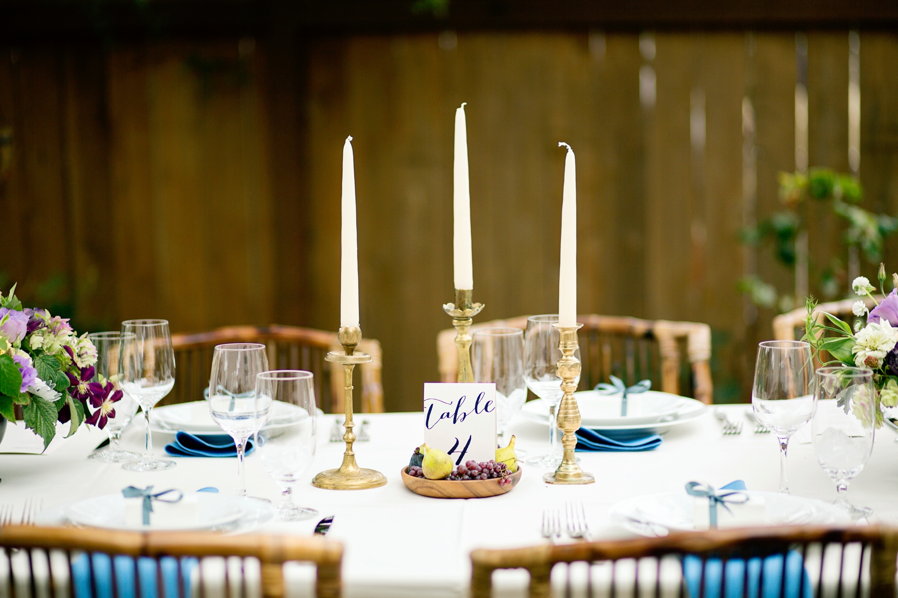 10-Wedding-Celebration-Ballard-Reception-Bride-Groom-Backyard-Garden-Dinner-Figs-Grapes-Calligraphy-Table-Numbers-Centerpieces-Photography-by-Betty-Elaine