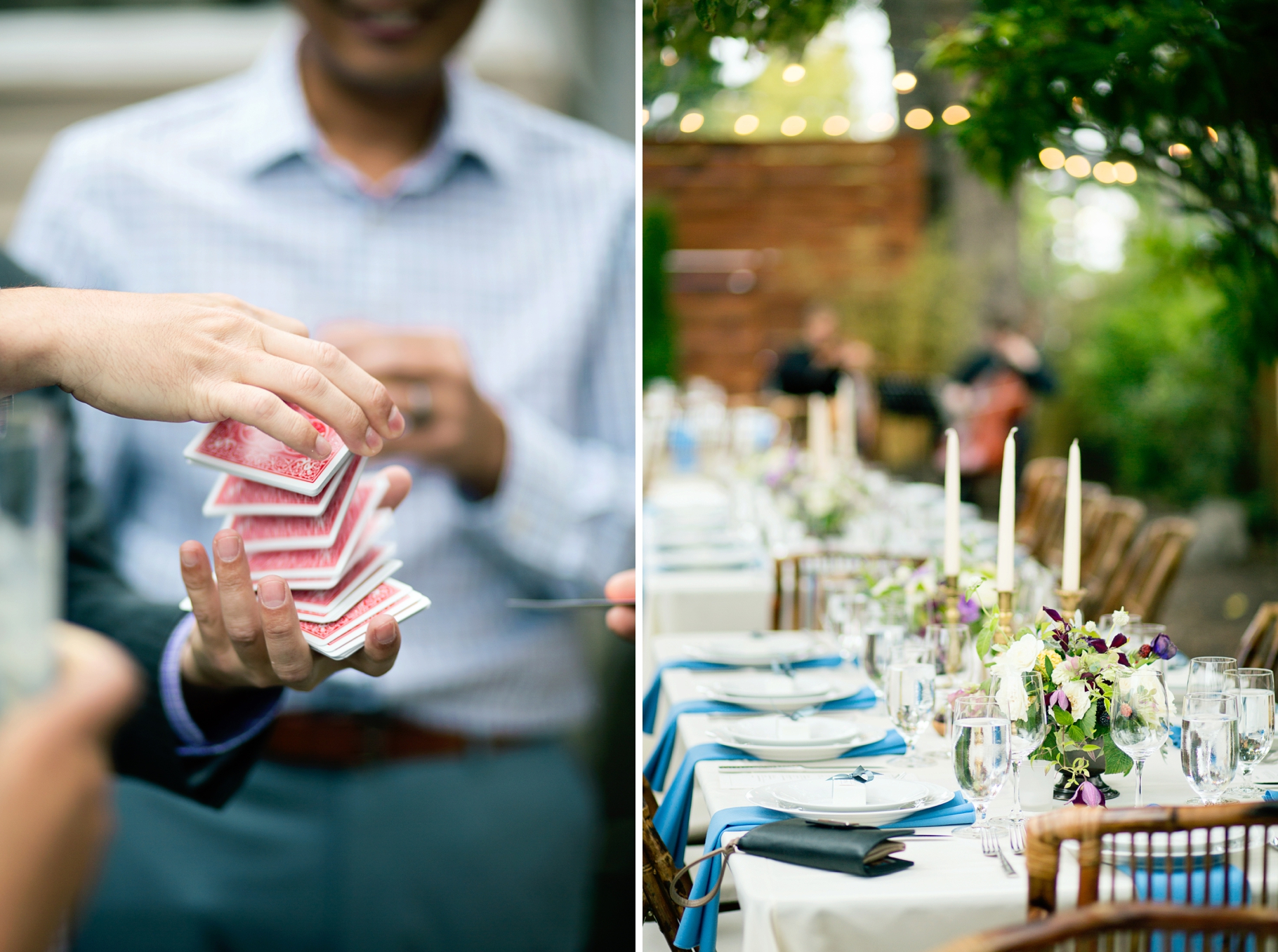 19-Wedding-Celebration-Ballard-Reception-Bride-Groom-Backyard-Garden-Bar-Cocktail-Hour-Magician-Cards-Photography-by-Betty-Elaine