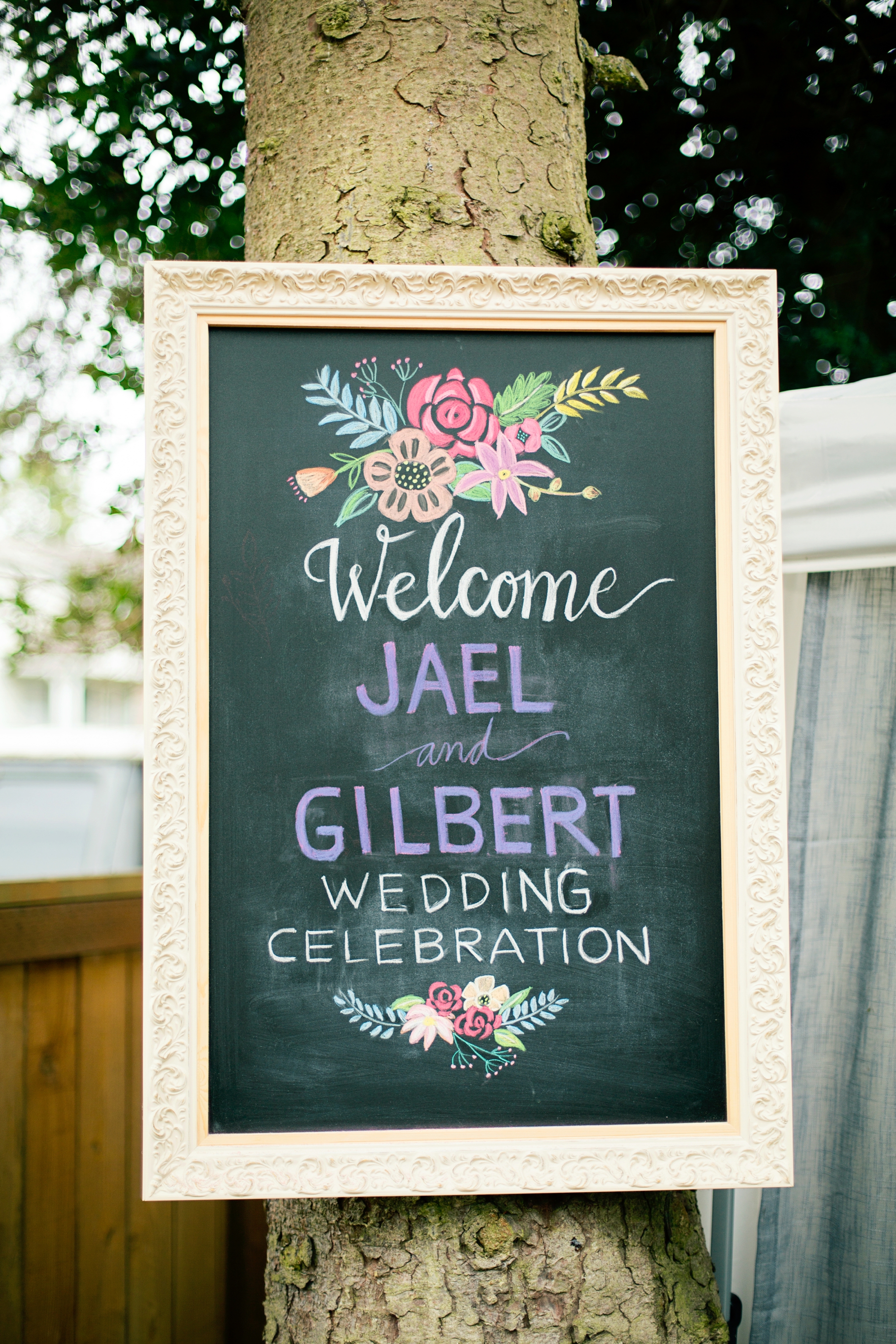 3-Chalk-Board-Welcome-Wedding-Celebration-Ballard-Reception-Bride-Groom-Backyard-Garden-Dinner-Photography-by-Betty-Elaine