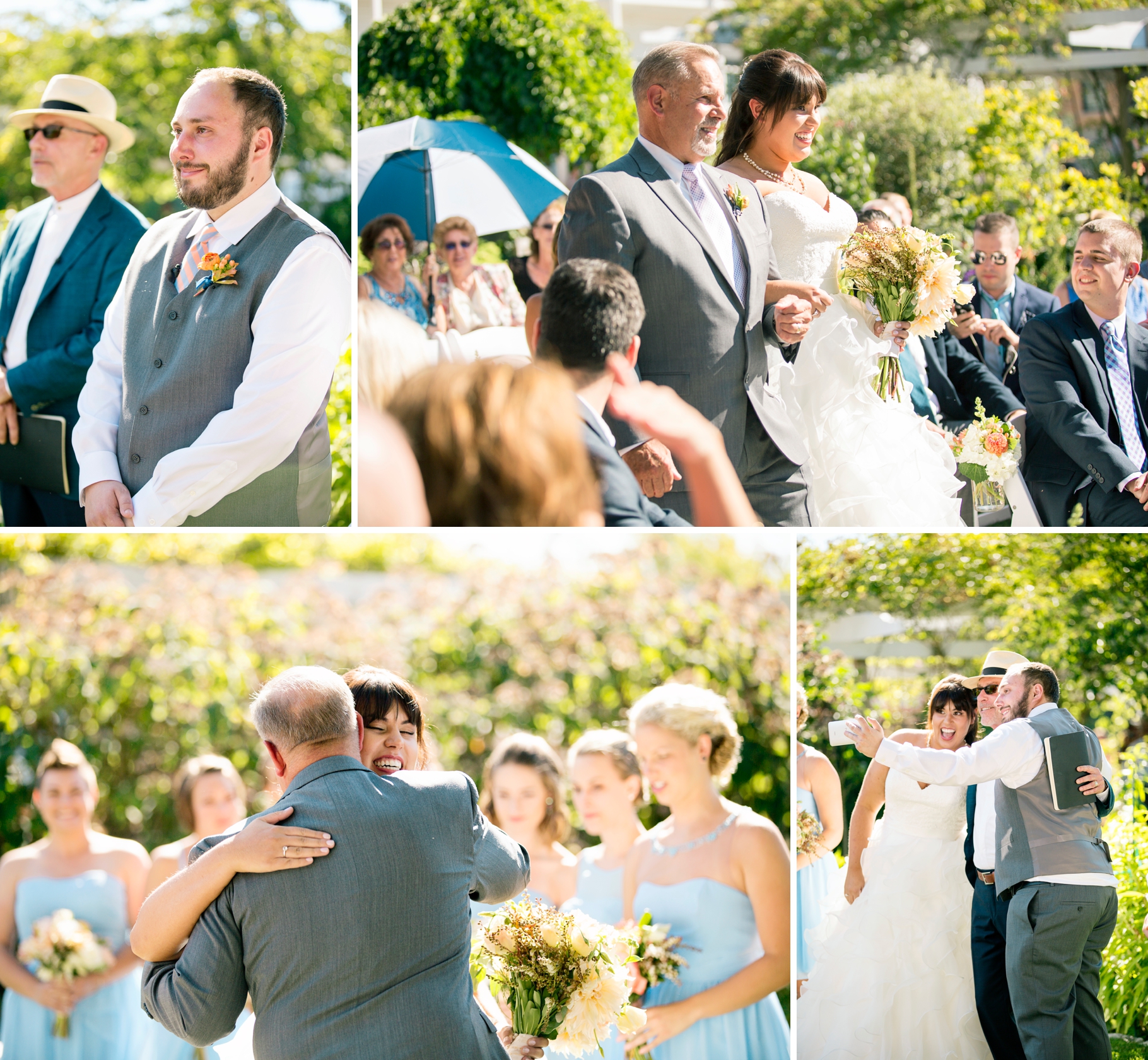 25-Outdoor-Ceremony-Sunken-Garden-Groom-Reaction-Bride-San-Jaun-Island-Roche-Harbor-Resort-Wedding-Photographer-Northwest-Seattle-Photography-by-Betty-Elaine