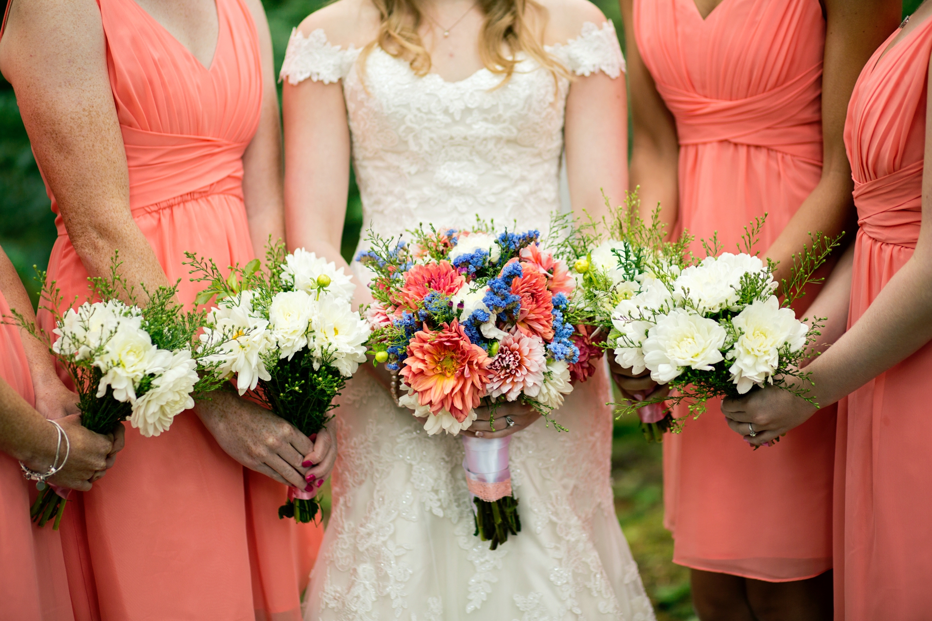 10-Bridesmaid-Portraits-Bridal-Bouquet-Flowers-Dahlias-Bride-wooded-bluff-olympic-mountains-log-cabin-Kitsap-Memorial-State-Park-Forest-Northwest-Photographer-Seattle-Wedding-Photography-by-Betty-Elaine