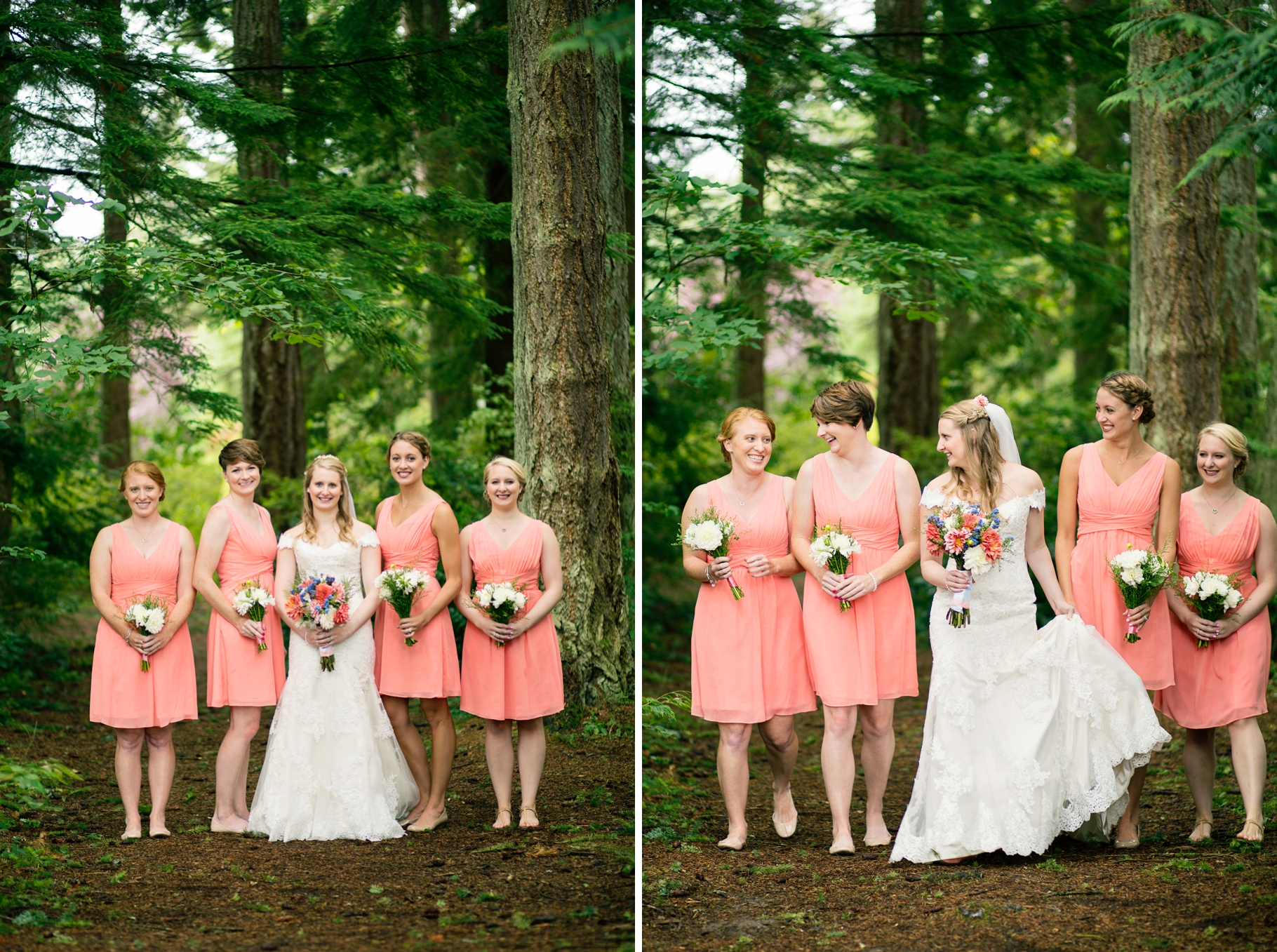 11-Bridesmaid-Portraits-Bridal-Bouquet-Flowers-Dahlias-Bride-wooded-bluff-olympic-mountains-log-cabin-Kitsap-Memorial-State-Park-Forest-Northwest-Photographer-Seattle-Wedding-Photography-by-Betty-Elaine