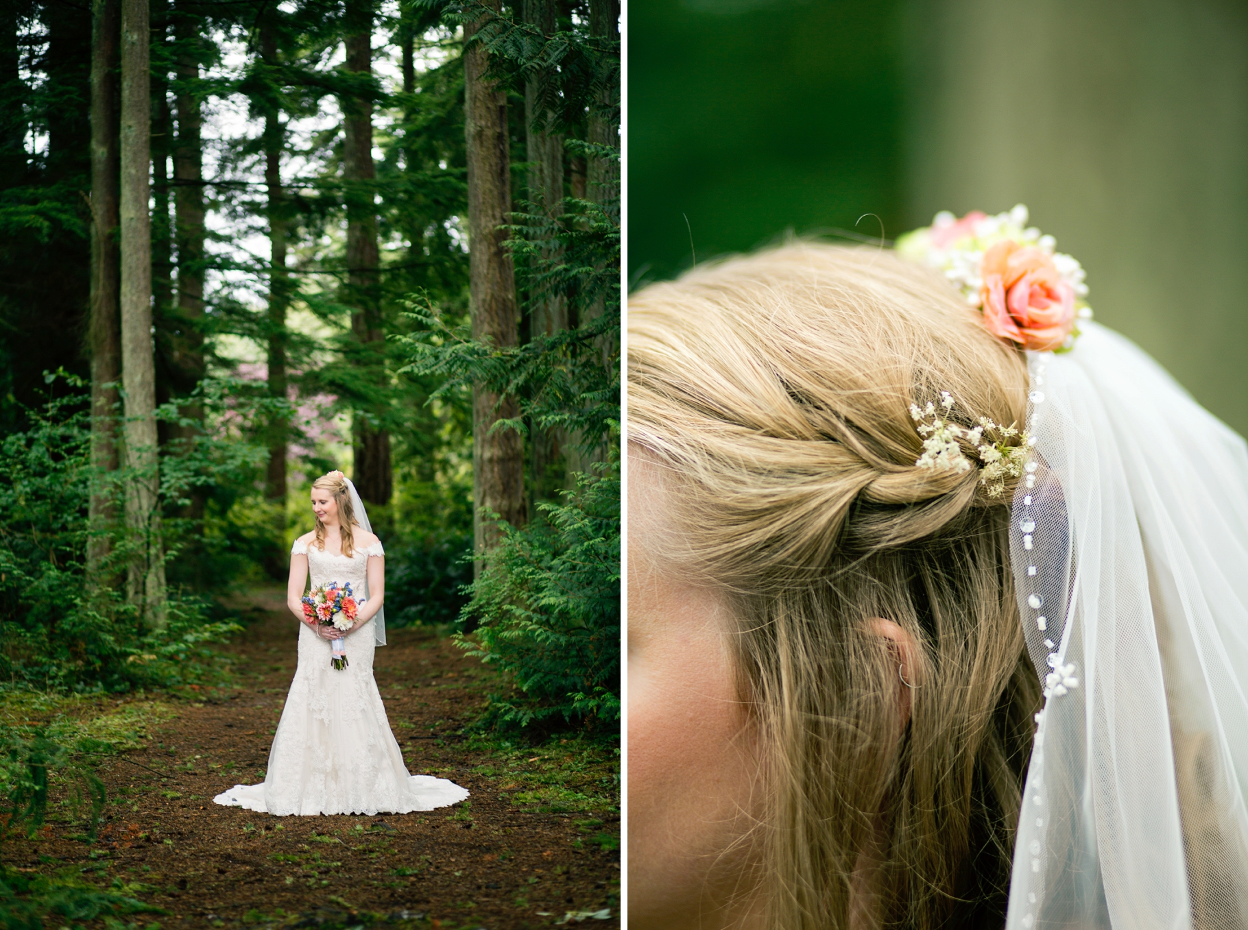14-Bridal-Portraits-Bride-wooded-bluff-olympic-mountains-log-cabin-Kitsap-Memorial-State-Park-Forest-Northwest-Photographer-Seattle-Wedding-Photography-by-Betty-Elaine