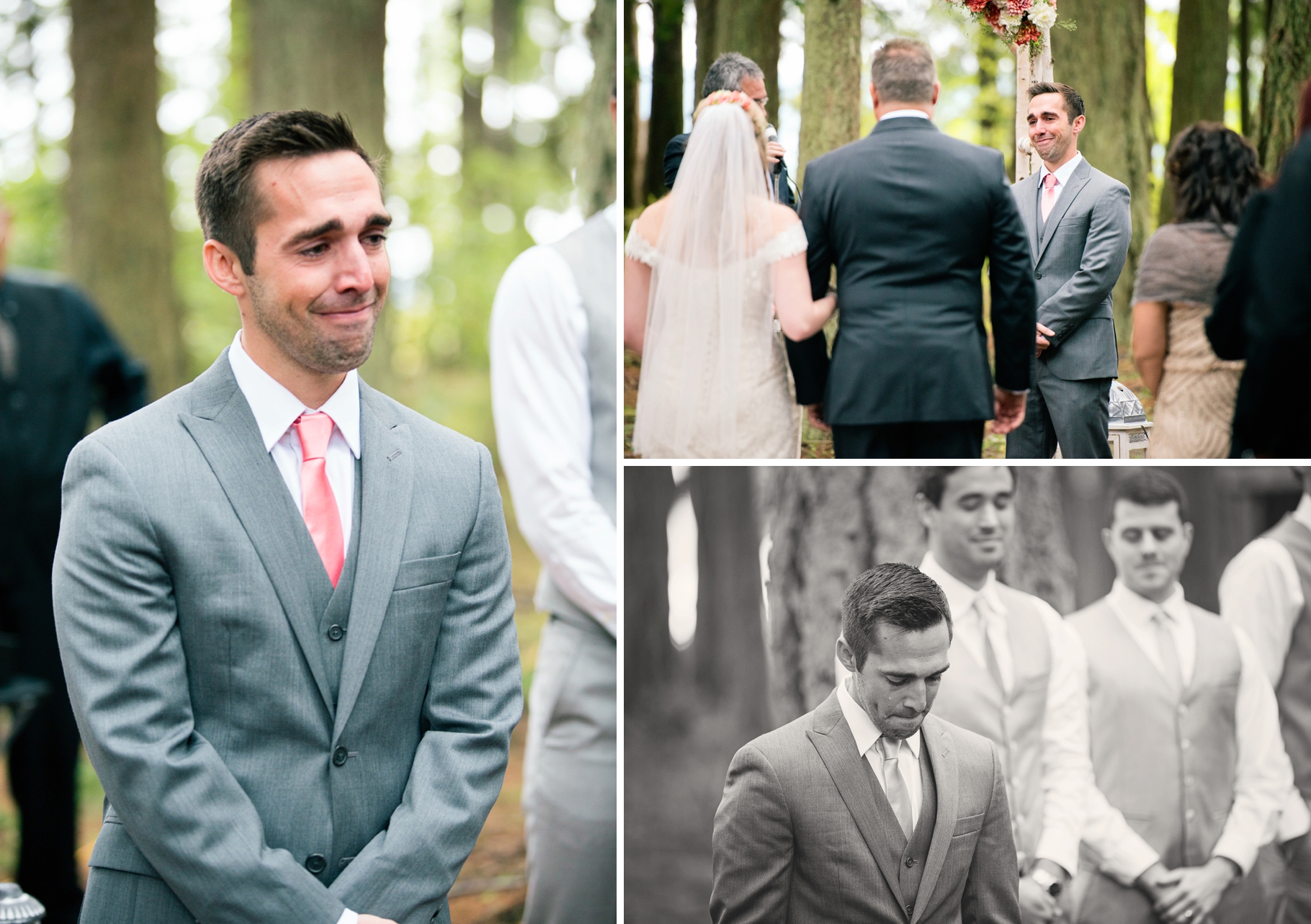 32-Ceremony-Bride-Groom-Reaction-wooded-bluff-olympic-mountains-Kitsap-Memorial-State-Park-Forest-Northwest-Photographer-Seattle-Wedding-Photography-by-Betty-Elaine