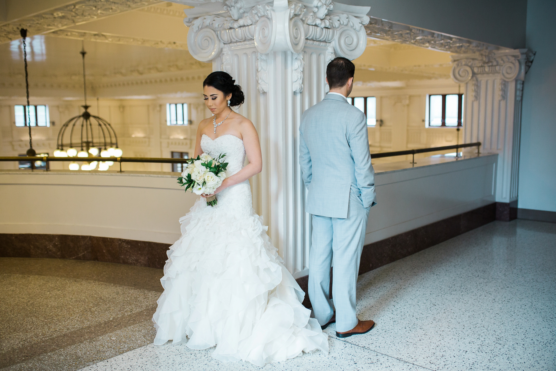 6-King-Street-Station-Pioneer-Square-First-Look-Portraits-Pacific-Tower-Seattle-Wedding-Photographer-Photography-by-Betty-Elaine