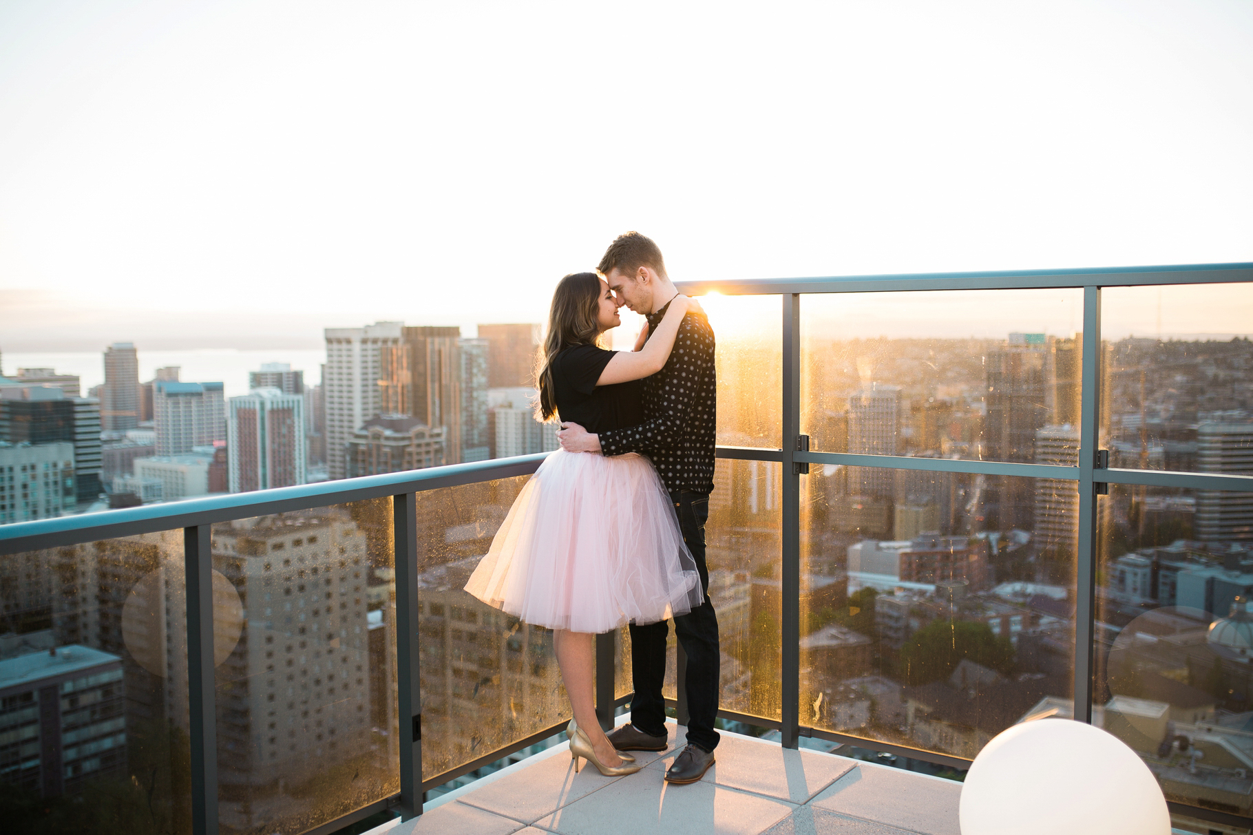15-Capitol-Hill-sunset-rooftop-Engagement-Session-seattle-wedding-photographer