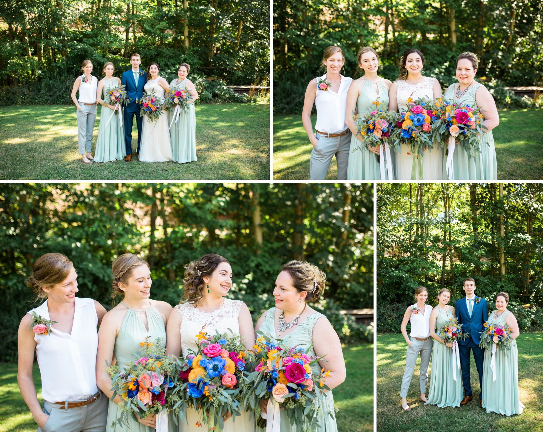 26-bride-groom-portraits-bridesmaids-green-dresses-colorful-edmonds-seattle-wedding-photographer
