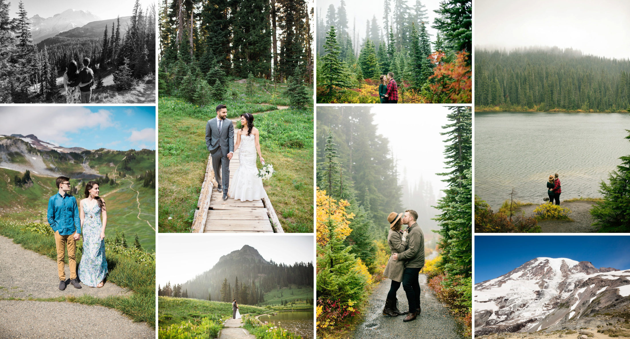 Mount Rainier National Park best places to elope for your adventure wedding.